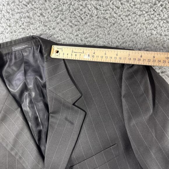 Yves Saint Laurent Mens 44L Pinstripe 100% Worsted Wool Blazer Sport Coat VTG - Picture 13 of 14